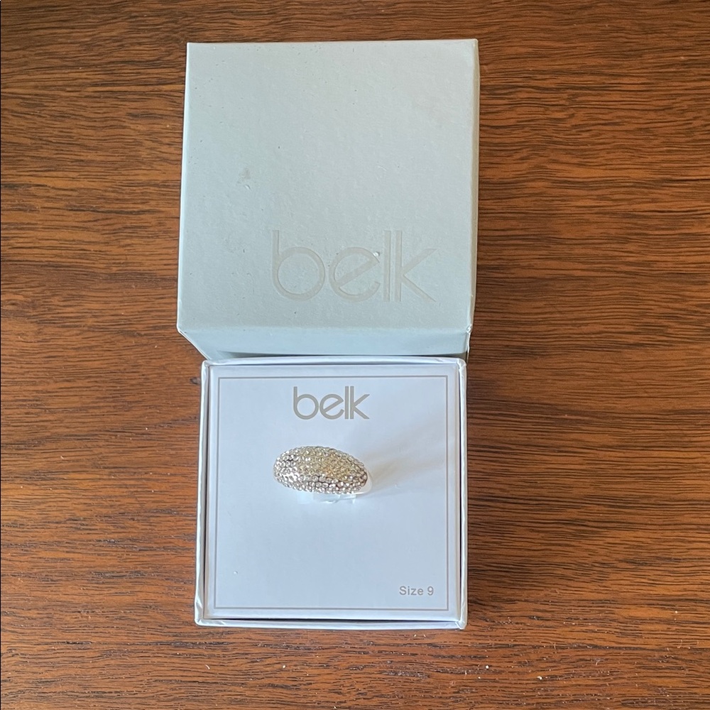 ⭐️NEW Belk Silver Pave Ring with Box
